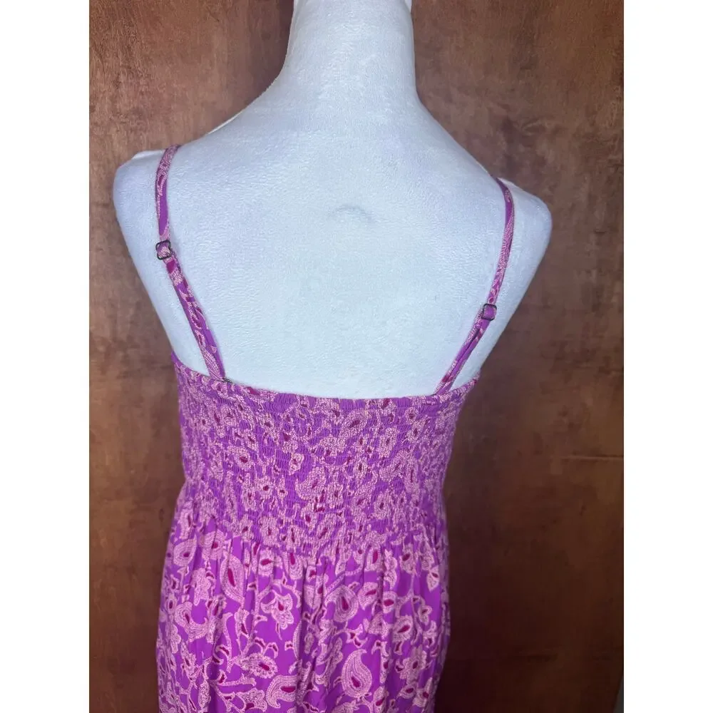 Knox Rose pants romper jumpsuit purple paisley floral boho SMALL - Picture 13 of 15